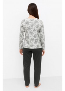 WINTERPYJAMA DAMEN KIRSCHE DRUCK 10127 ECRU WINTERPYJAMA DAMEN KIRSCHE DRUCK 10127 ECRU