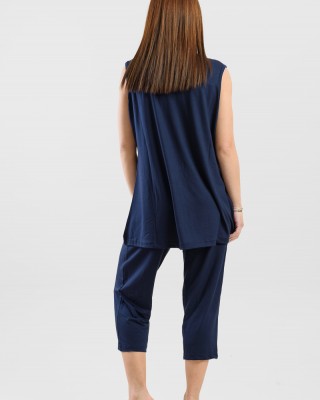 Summer Pajama Pajama Capri CHERRY 201 Blue Black