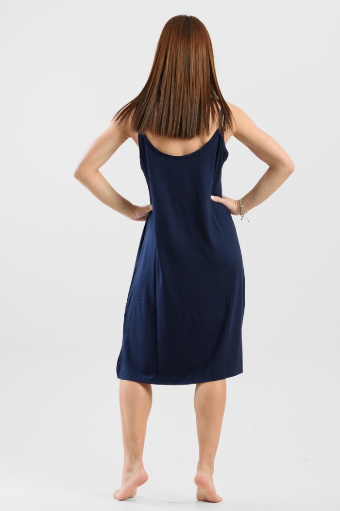 Summer nightgown thin straps CHERRY 202 BLUE DROPS