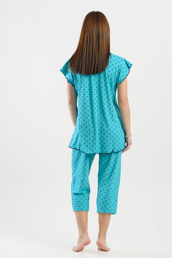 Summer Pajama Pajama Capri CHERRY 205 PETROL