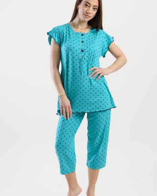 Summer Pajama Pajama Capri CHERRY 205 PETROL