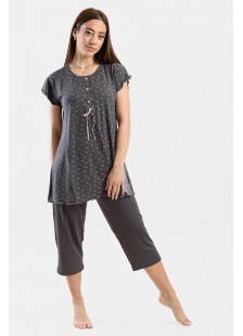 Sommer-Pyjama Pyjama Capri CHERRY 207 DOMESTIC Sommer-Pyjama Pyjama Capri CHERRY 207 DOMESTIC