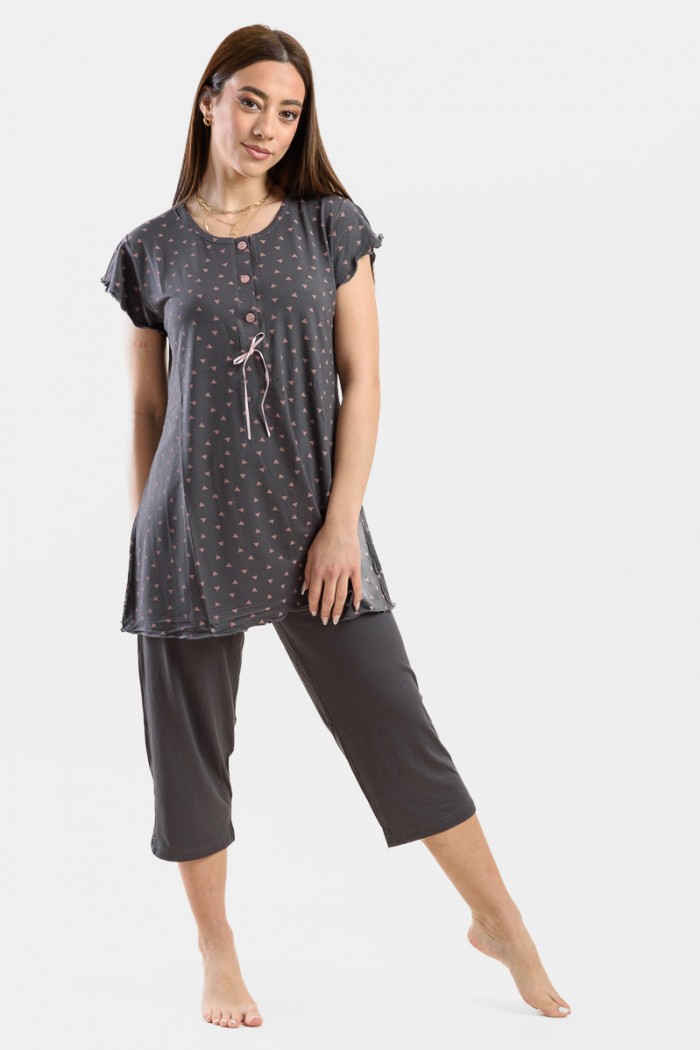 Summer Pajama Pajama Capri CHERRY 207 DOMESTIC