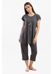 Sommer-Pyjama Pyjama Capri CHERRY 207 DOMESTIC Sommer-Pyjama Pyjama Capri CHERRY 207 DOMESTIC