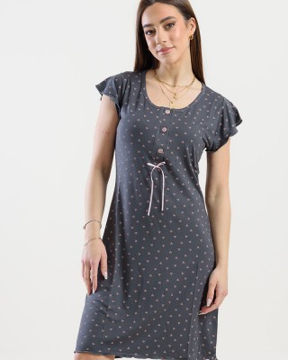 Kurzärmeliges Sommernachthemd CHERRY 208 MOSS