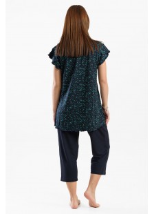 Sommer-Pyjama Pyjama Capri CHERRY 213 BLUE DROPS Sommer-Pyjama Pyjama Capri CHERRY 213 BLUE DROPS