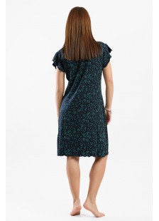 Summer short-sleeved nightgown CHERRY 214 BLUE BLUE Summer short-sleeved nightgown CHERRY 214 BLUE BLUE