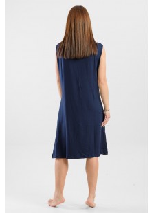 Ärmelloses Kleid CHERRY 203 BLUE DRESS für Damen Ärmelloses Kleid CHERRY 203 BLUE DRESS für Damen