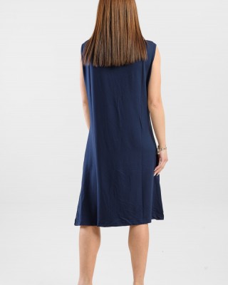 Ärmelloses Kleid CHERRY 203 BLUE DRESS für Damen