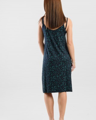 Summer nightgown thin straps CHERRY 221 BLUE BLUE DROPS