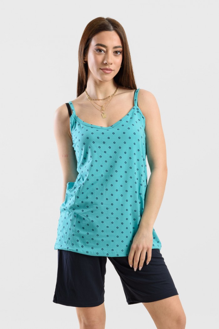 Summer Pajama set with Bermuda Bermuda CHERRY 224 VERAMAN