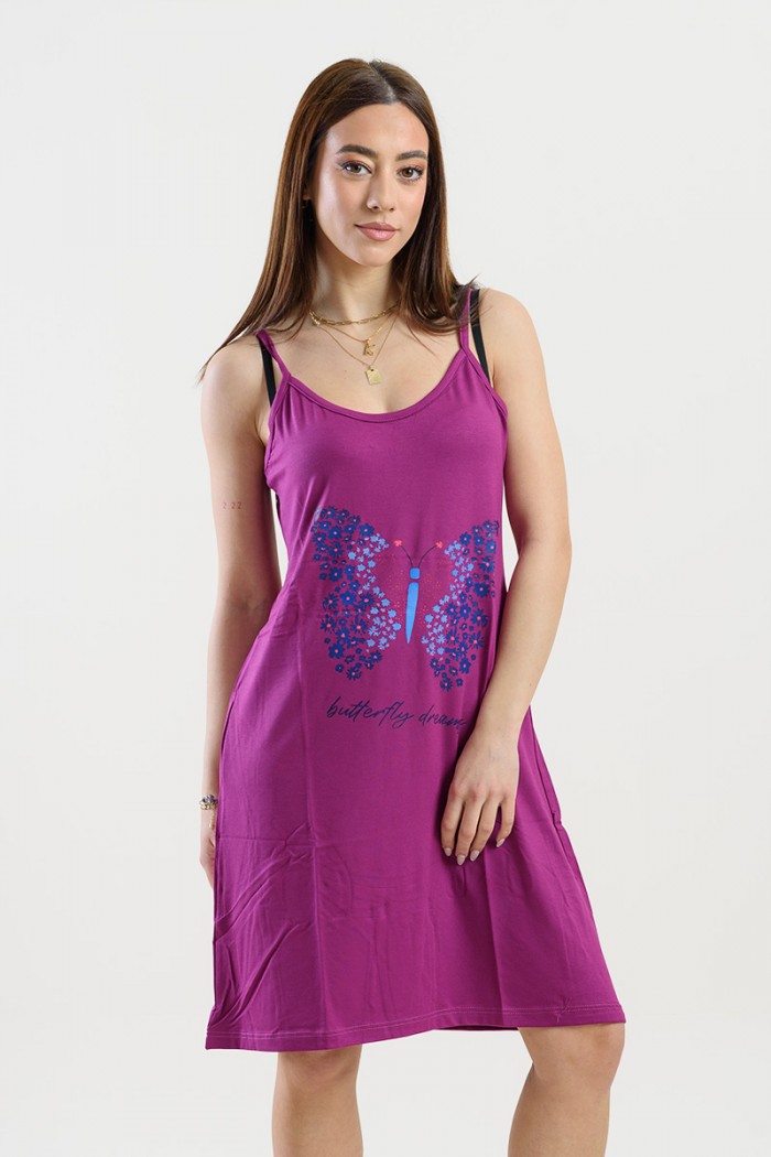 Summer nightgown thin straps CHERRY 226 MATZENTA