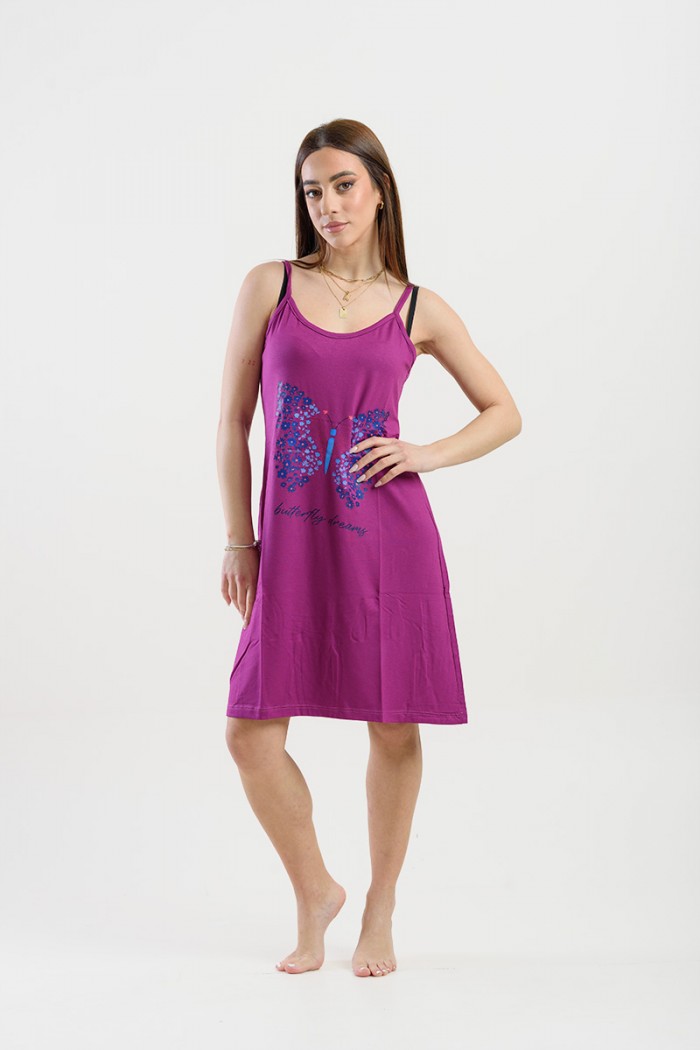 Summer nightgown thin straps CHERRY 226 MATZENTA