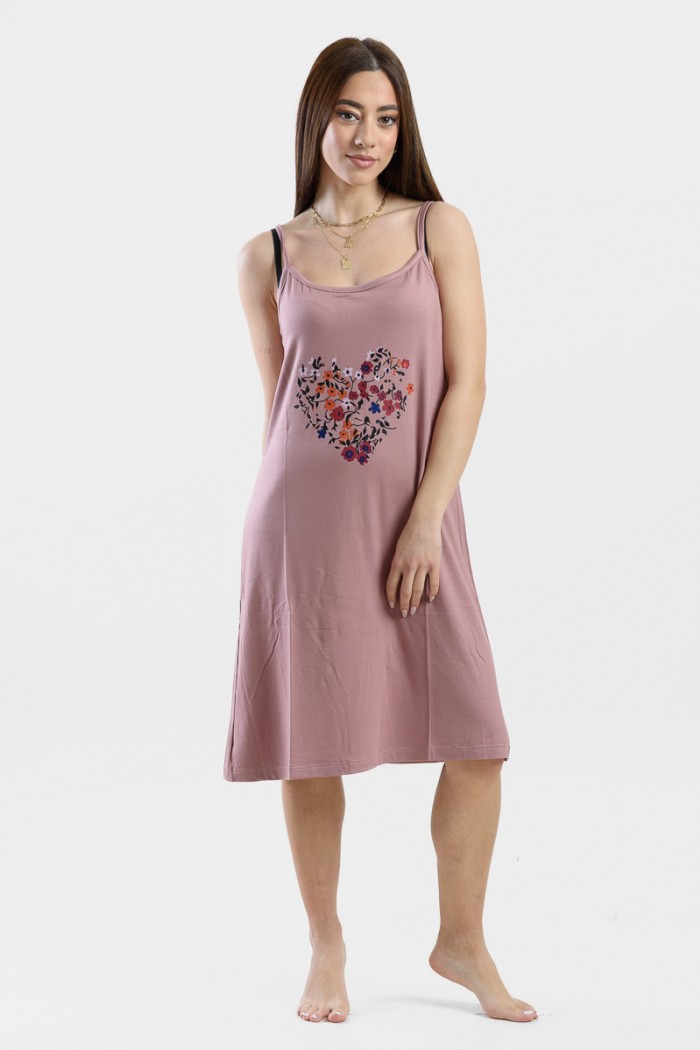 Summer nightgown thin straps CHERRY 227 SHAPY MILL