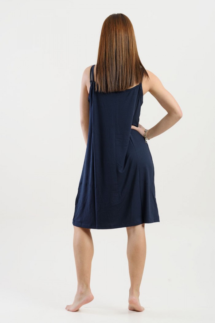 Summer nightgown thin straps CHERRY 228 BLUE BLUE DROPS