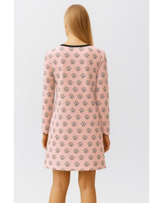 Winter nightgown Allover print CHERRY FOOTPRINT 2503