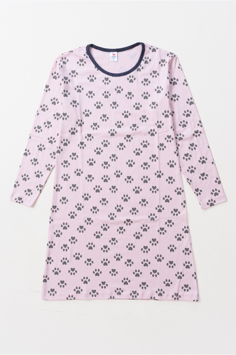 Winter nightgown Allover print CHERRY FOOTPRINT 2503