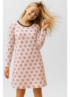 Winter nightgown Allover print CHERRY FOOTPRINT 2503