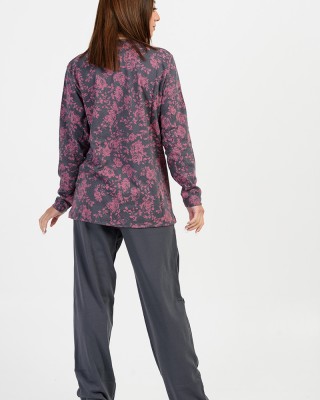 Damen-Winter-Pyjama CHERRY FLORAL 524