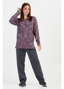 Women's winter pajamas CHERRY FLORAL 524