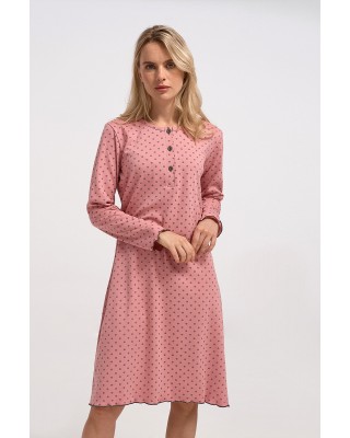 Classic nightgown with button CHERRY 10073