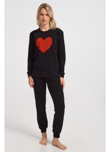 Damen-Schlafanzug CHERRY Black Heart 10133 Damen-Schlafanzug CHERRY Black Heart 10133