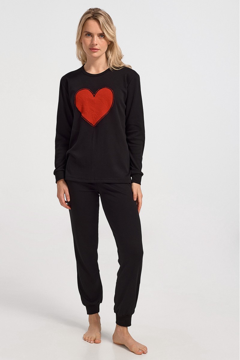 Damen-Schlafanzug CHERRY Black Heart 10133