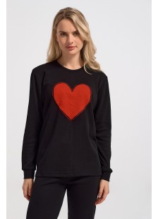 Damen-Schlafanzug CHERRY Black Heart 10133 Damen-Schlafanzug CHERRY Black Heart 10133