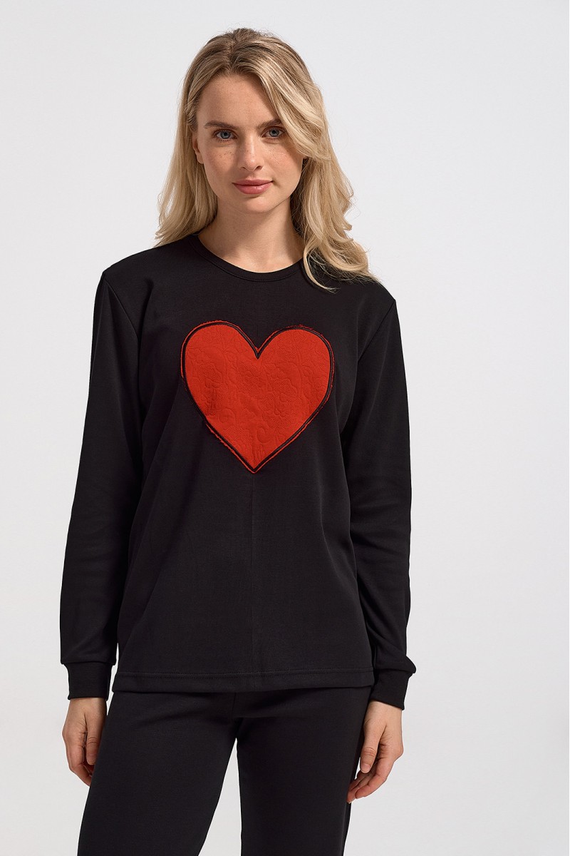 Damen-Schlafanzug CHERRY Black Heart 10133