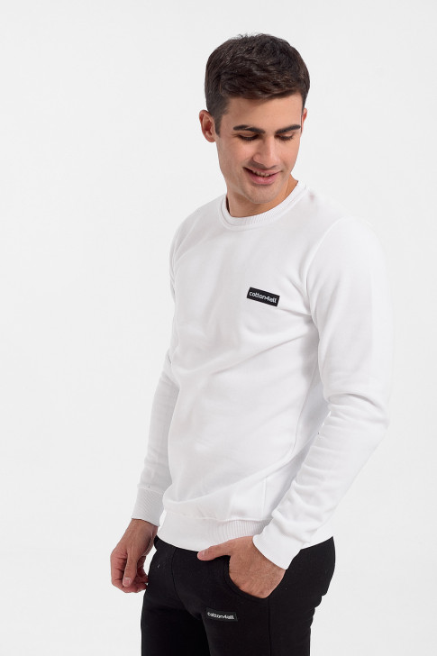 Sweatshirt blouse Cotton4all WHITE DIY