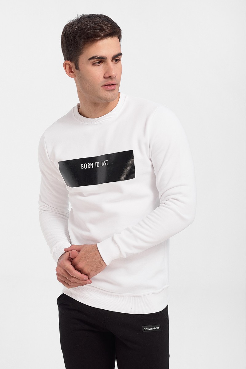 Herren-Sweatshirt COTTON4ALL Born to last Herren-Sweatshirt COTTON4ALL Born to last