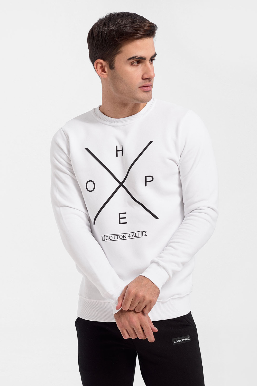 Sweatshirt blouse Cotton4all WHITE HOPE