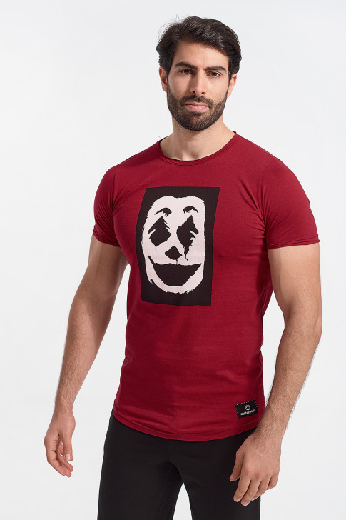 Men's T-Shirt Cotton4all JOKER Bordeaux