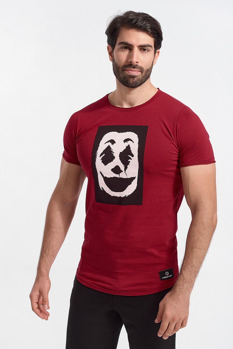 Men's T-Shirt Cotton4all JOKER Bordeaux
