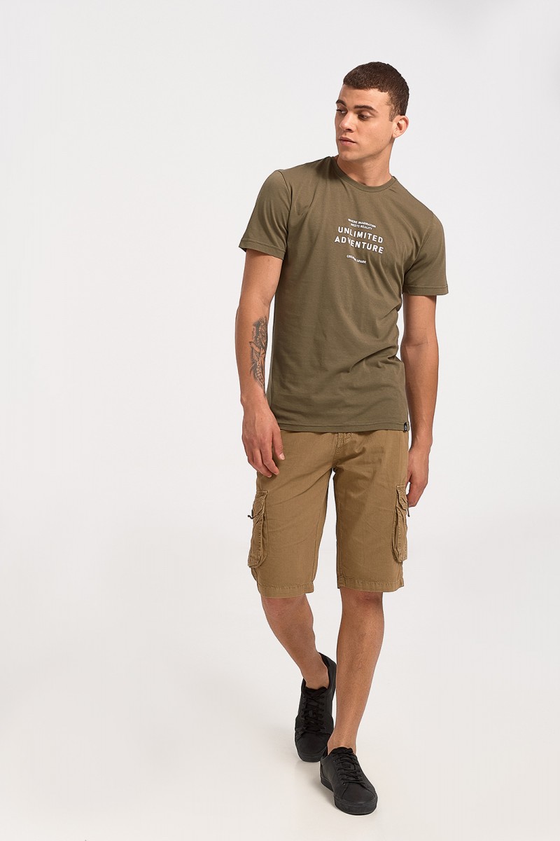 Men's T-shirt Cotton4all Unlimited Adventure 23 707 HAKI