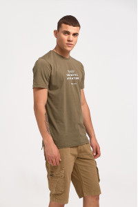 Men's T-shirt Cotton4all Unlimited Adventure 23 707 HAKI