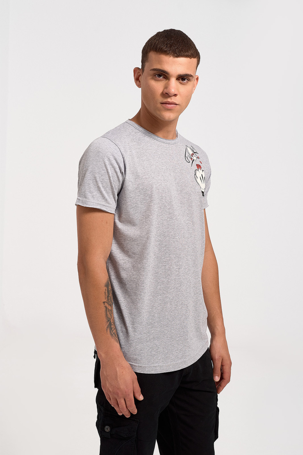 Men's T-Shirt Cotton4all MICKEY 23 731 GREY