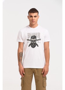 Herren T-Shirt Cotton4all BARBER 23-711 Weiß Herren T-Shirt Cotton4all BARBER 23-711 Weiß