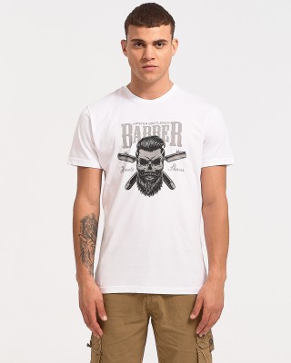 Herren T-Shirt Cotton4all BARBER 23-711 Weiß