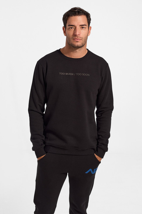Blouse Sweatshirt Cotton4all Too Much 522 Black