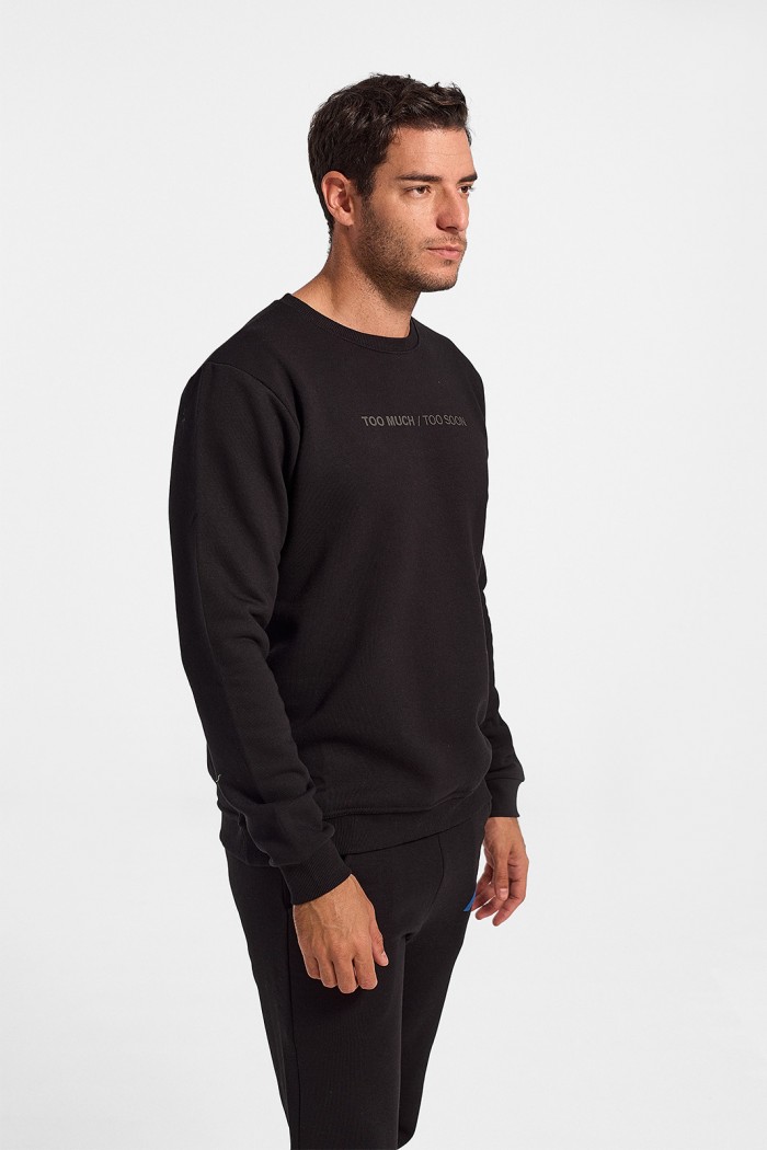 Blouse Sweatshirt Cotton4all Too Much 522 Black