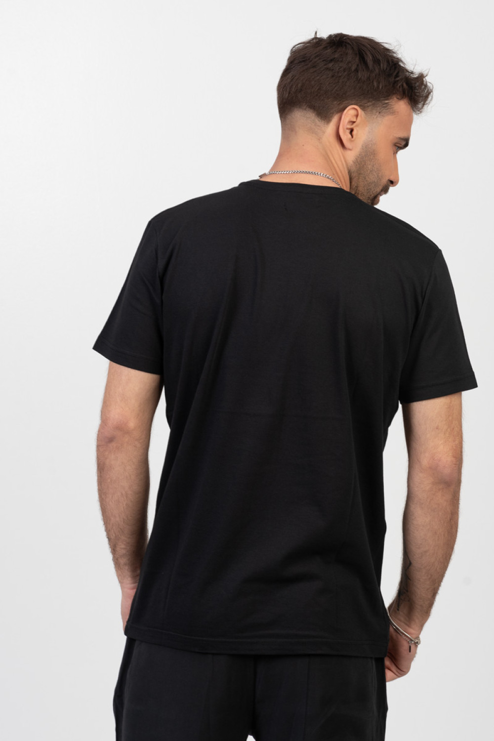 Men's T-Shirt Cotton4all PALM TREES BLACK 24-915
