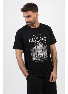 Men's T-Shirt Cotton4all CHILL OUT BLACK 24-918 Men's T-Shirt Cotton4all CHILL OUT BLACK 24-918