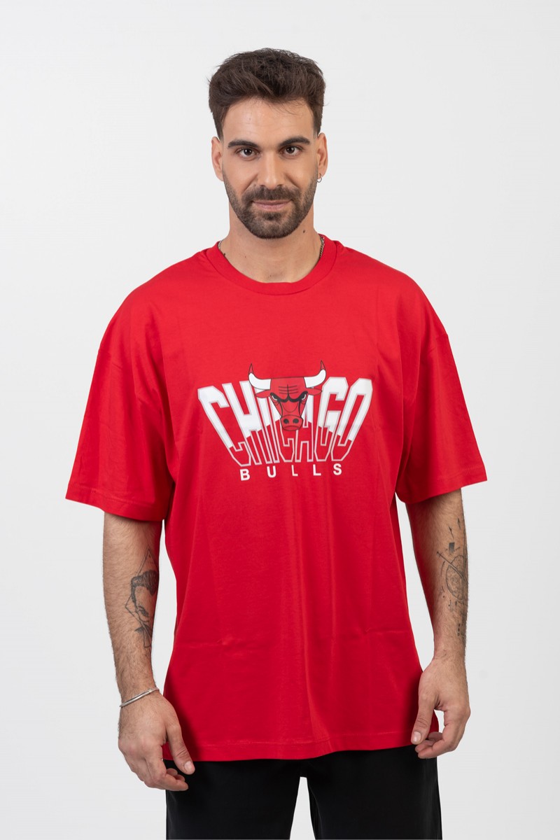 OVERSIZE Men's T-Shirt CHICAGO BULLS RED 24-935