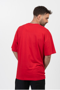 OVERSIZE Men's T-Shirt CHICAGO BULLS RED 24-935