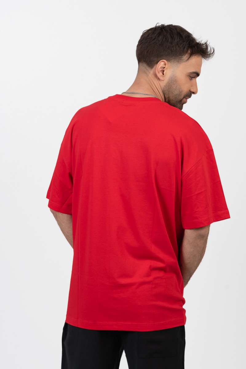 OVERSIZE Men's T-Shirt CHICAGO BULLS RED 24-935
