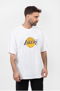 OVERSIZE Men's T-Shirt LOS ANGELES LAKERS WHITE