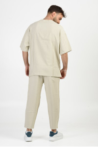 Men's linen blouse COTTON4ALL Ecru 24-943