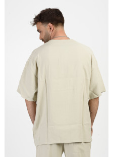 Men's linen blouse COTTON4ALL Ecru 24-943