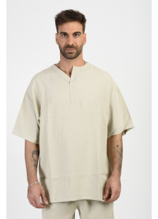 Men's linen blouse COTTON4ALL Ecru 24-943